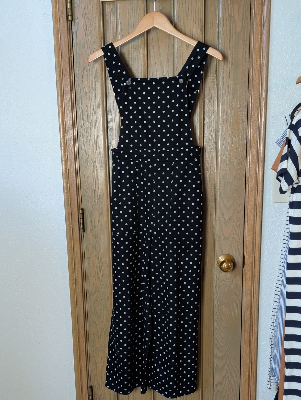 Topshop Black and White Polka Dot Overalls